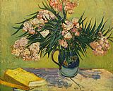 Vase with Oleanders and Books by Vincent van Gogh
